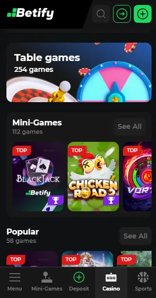 Bonussen beschikbaar in BETIFY CASINO