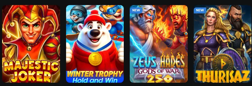 Overzicht van de spellen BETIFY CASINO